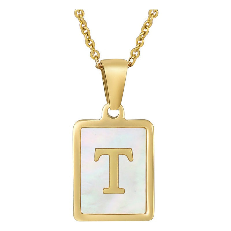 Alphabet Stainless Steel Necklace N3869