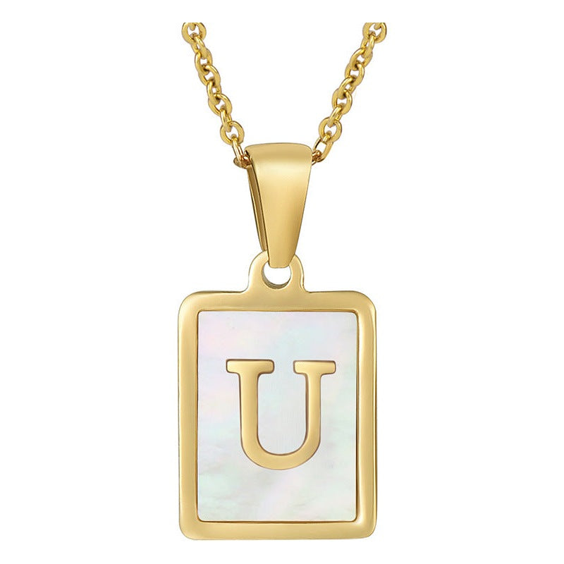 Alphabet Stainless Steel Necklace N3869