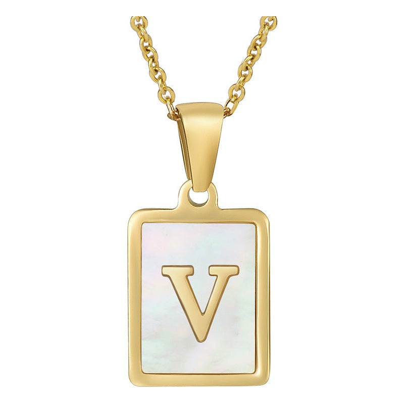 Alphabet Stainless Steel Necklace N3869