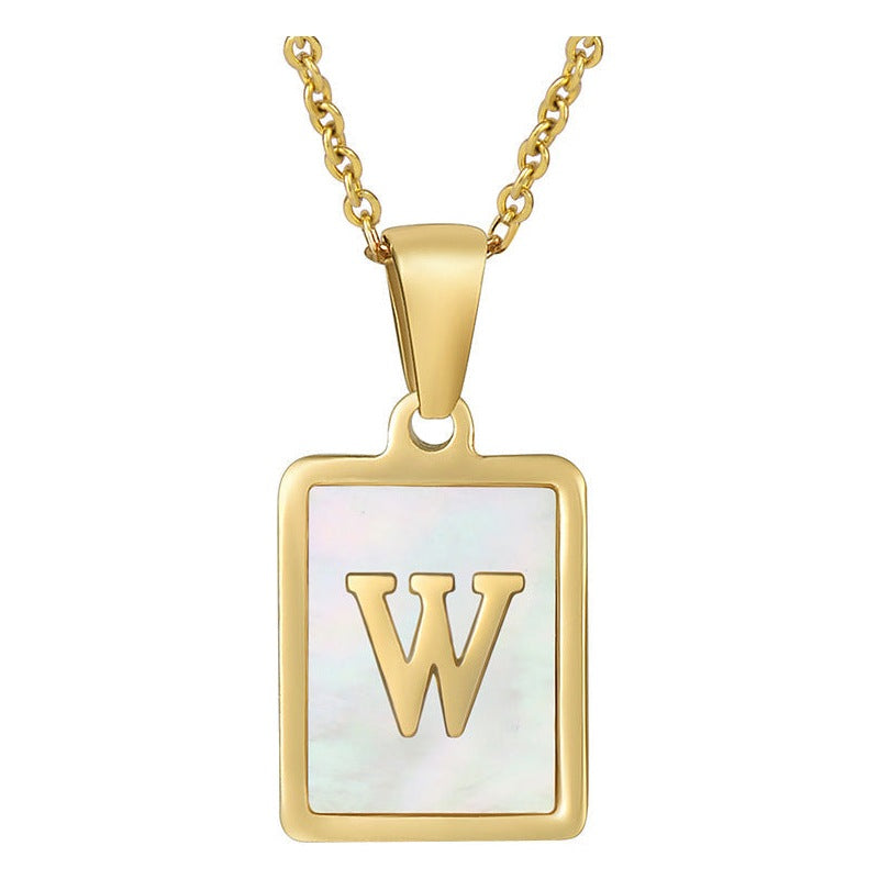 Alphabet Stainless Steel Necklace N3869