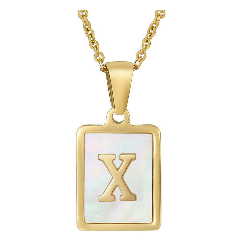 Alphabet Stainless Steel Necklace N3869