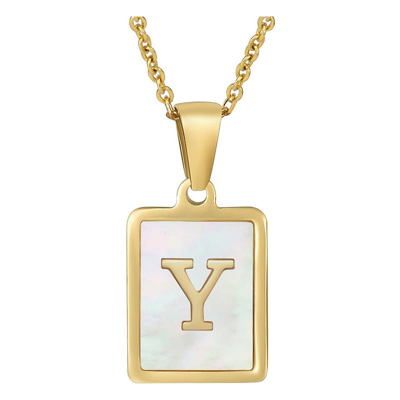 Alphabet Stainless Steel Necklace N3869