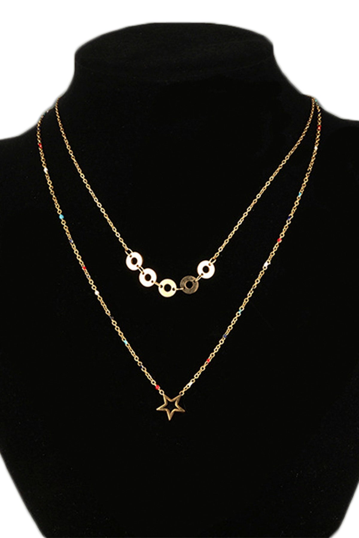 Star Multilayer Chains Necklace Set N3883 – view 2
