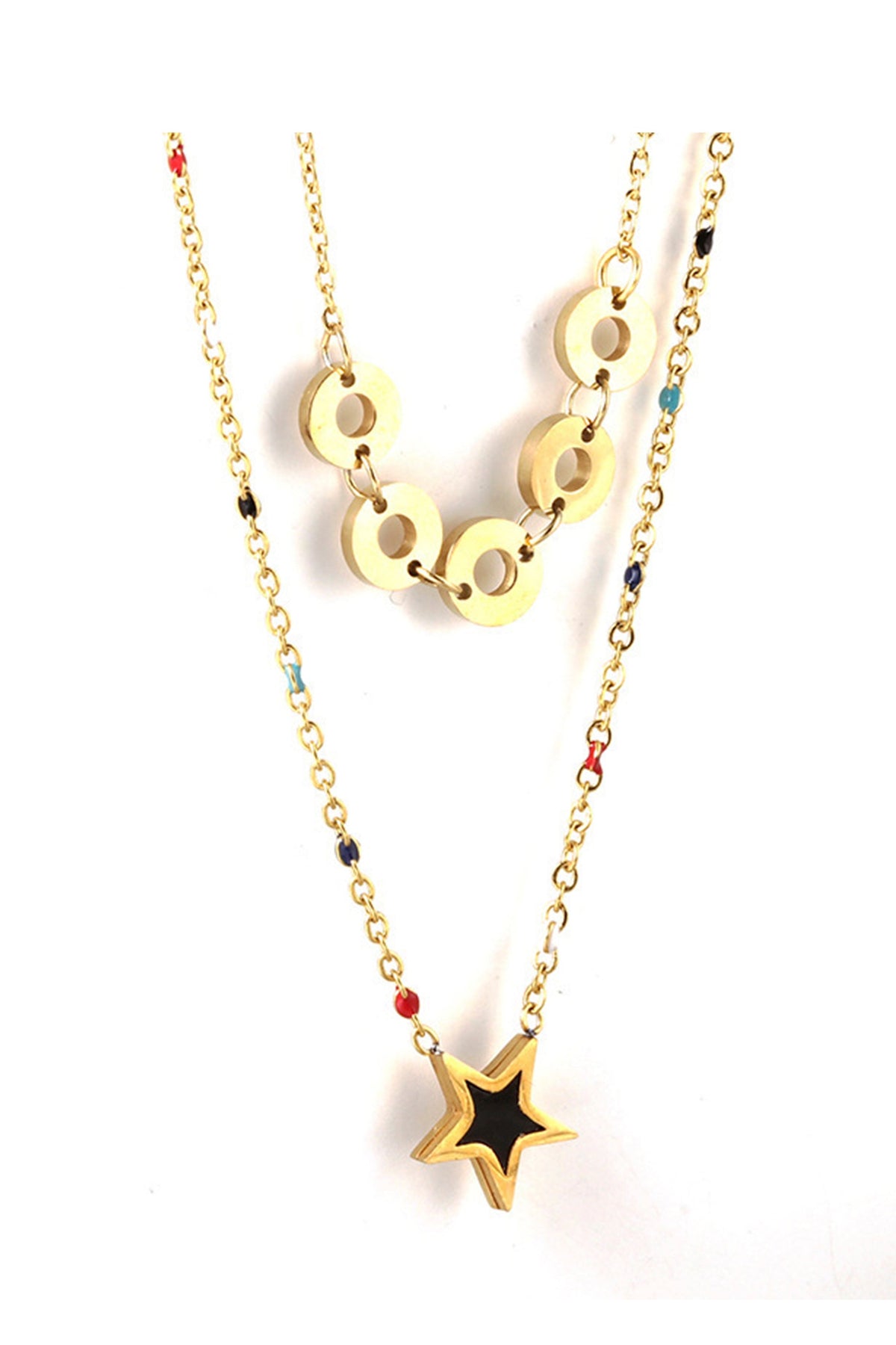 Star Multilayer Chains Necklace Set N3883