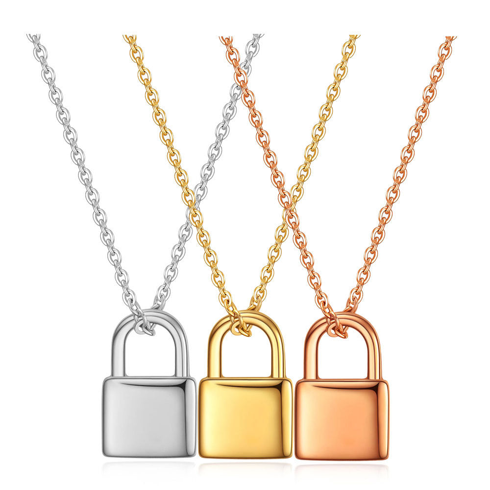 Locker Stainless Steel Necklace N3907