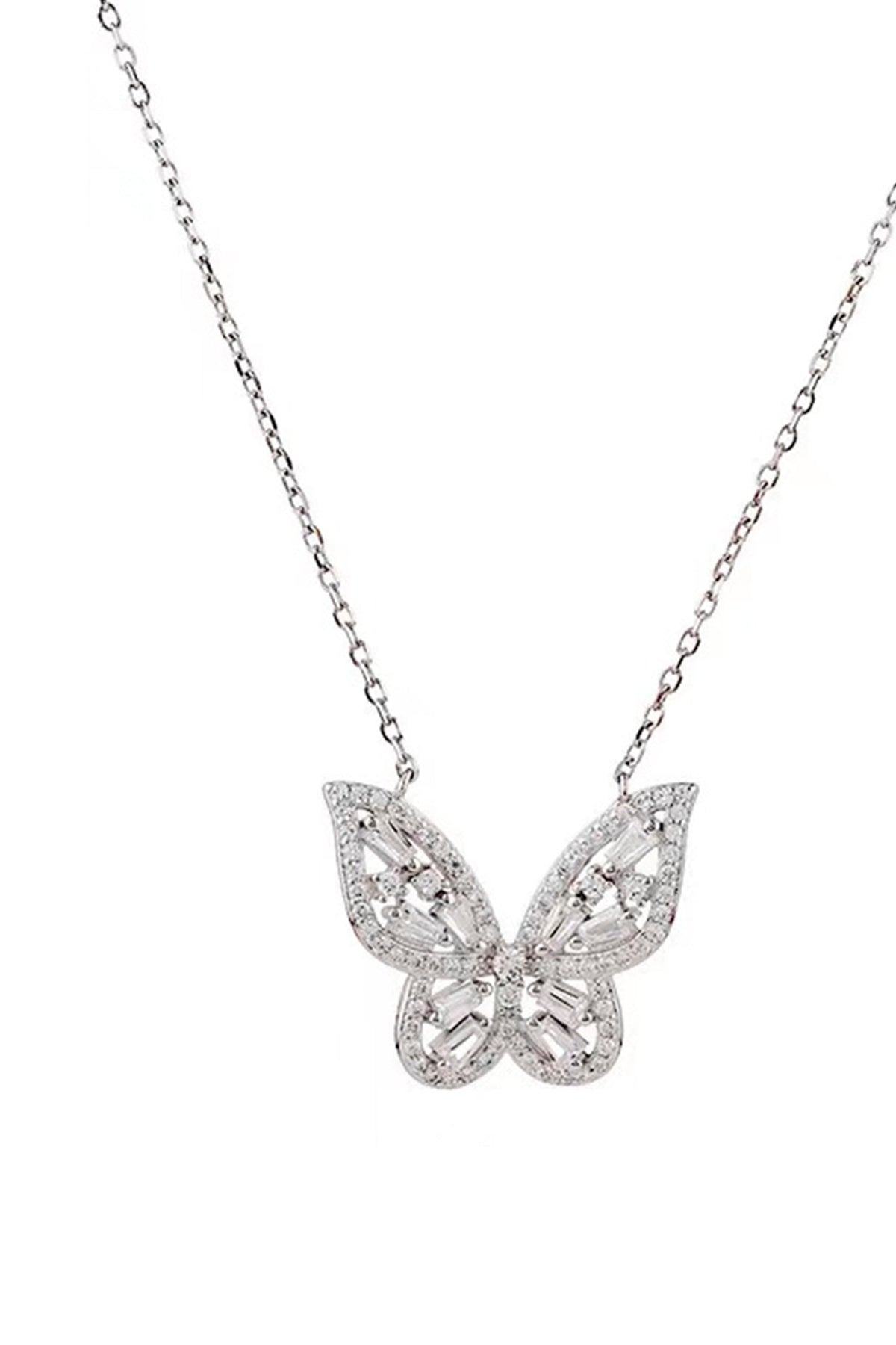 Butterfly Zircon Chain Necklace N3917