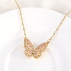 Butterfly Zircon Chain Necklace N3917