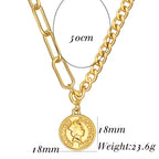 Coin Stainless Steel Necklace N3930
