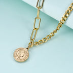 Coin Stainless Steel Necklace N3930