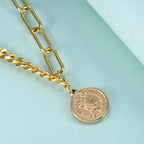 Coin Stainless Steel Necklace N3930