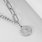 Coin Stainless Steel Necklace N3930