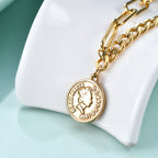 Coin Stainless Steel Necklace N3930