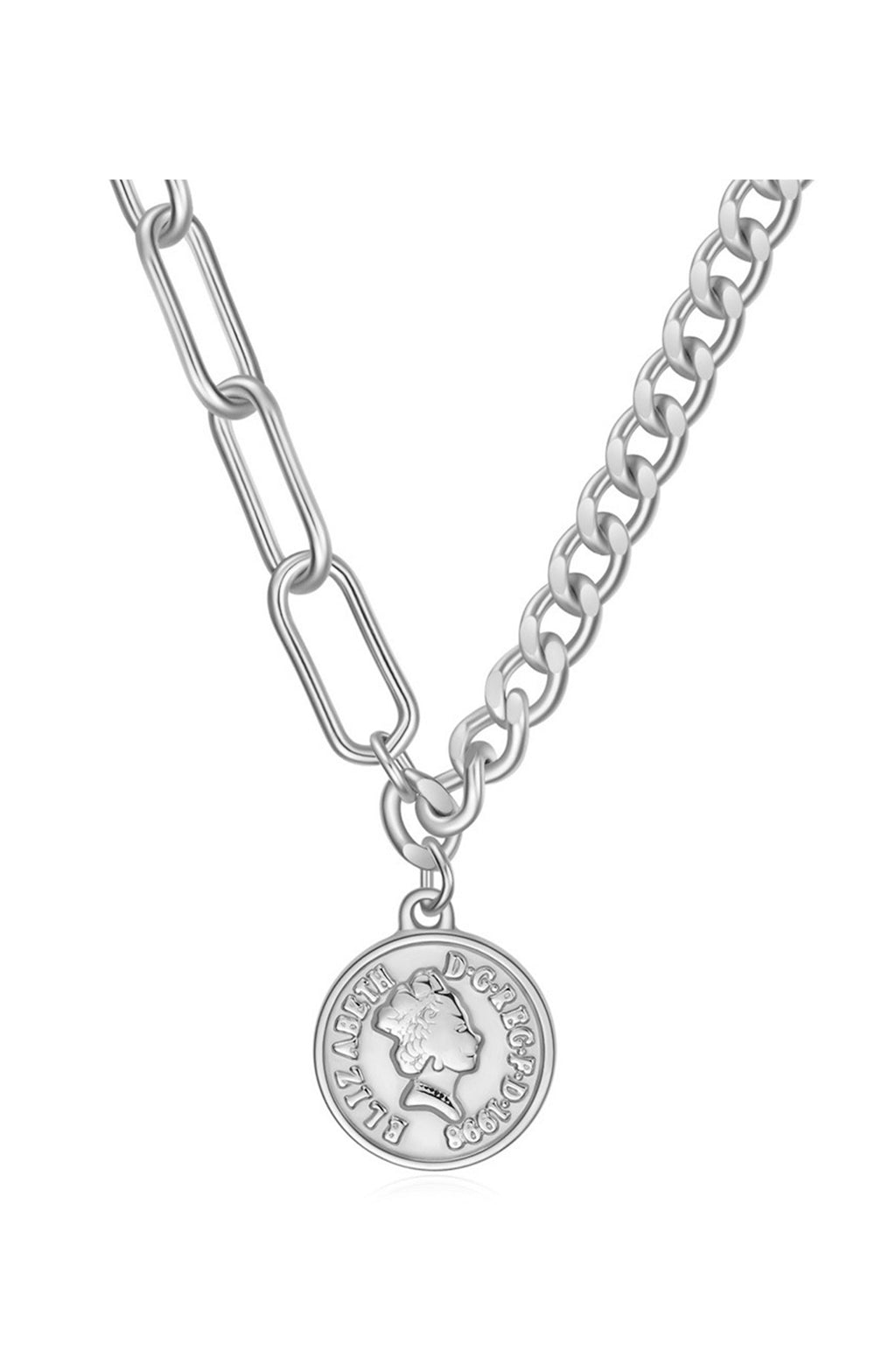 Coin Stainless Steel Necklace N3930