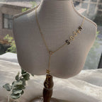 MAMA Tassel Stainless Steel Y Necklace N3974
