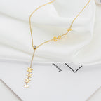MAMA Tassel Stainless Steel Y Necklace N3974