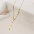 MAMA Tassel Stainless Steel Y Necklace N3974