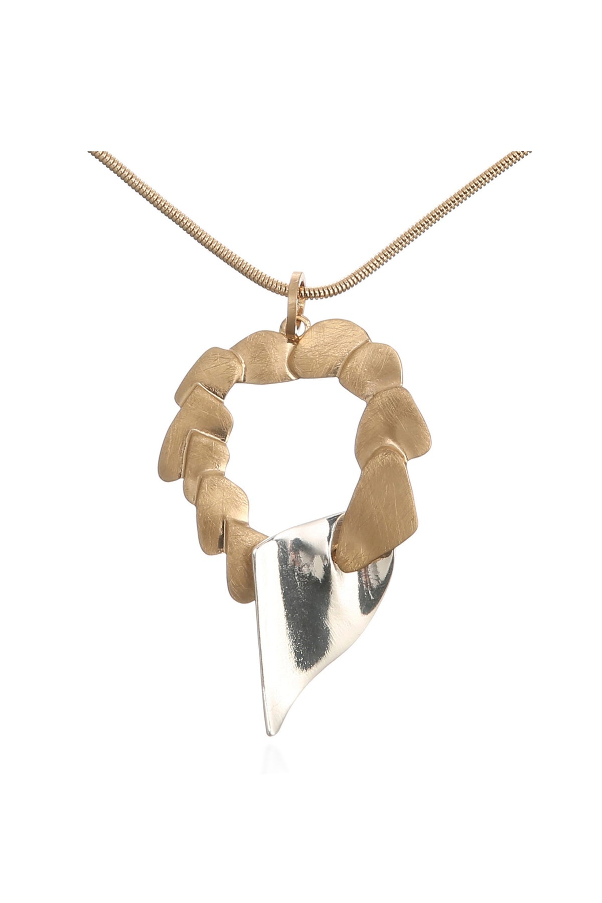 Hollow Geometry Alloy Necklace N4012 – view 2