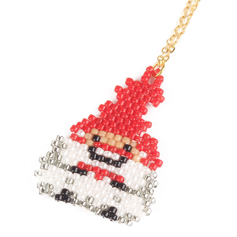 Santa Claus Seed Bead Necklace N4080 – view 5