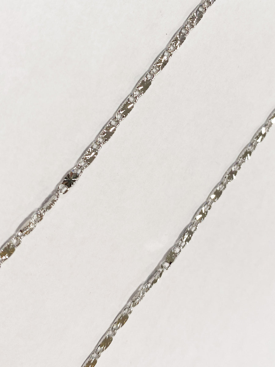 Pattern Tiles Alloy Chain Necklace N4100-18INCHES