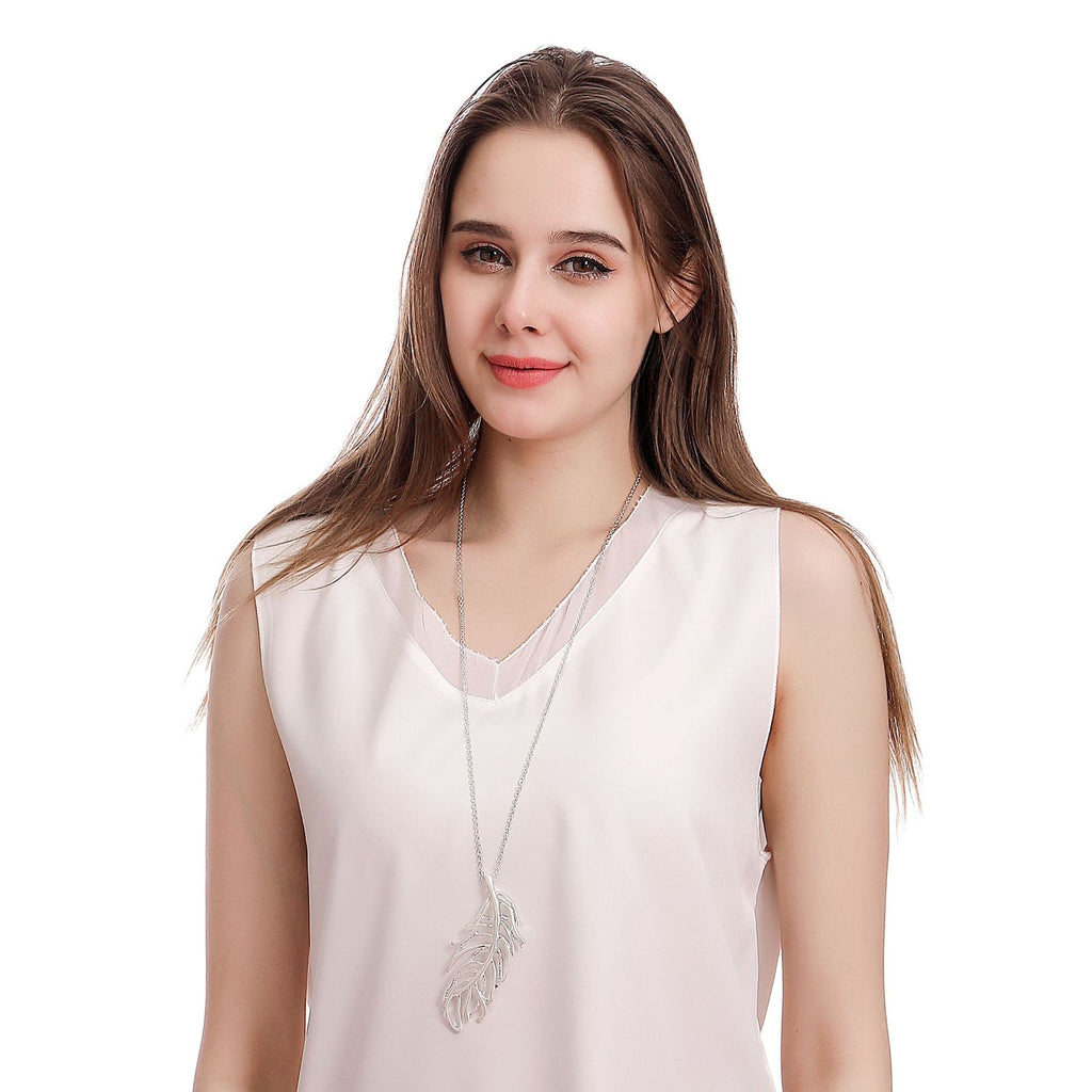 Hollow Leaf Alloy Necklace N4119