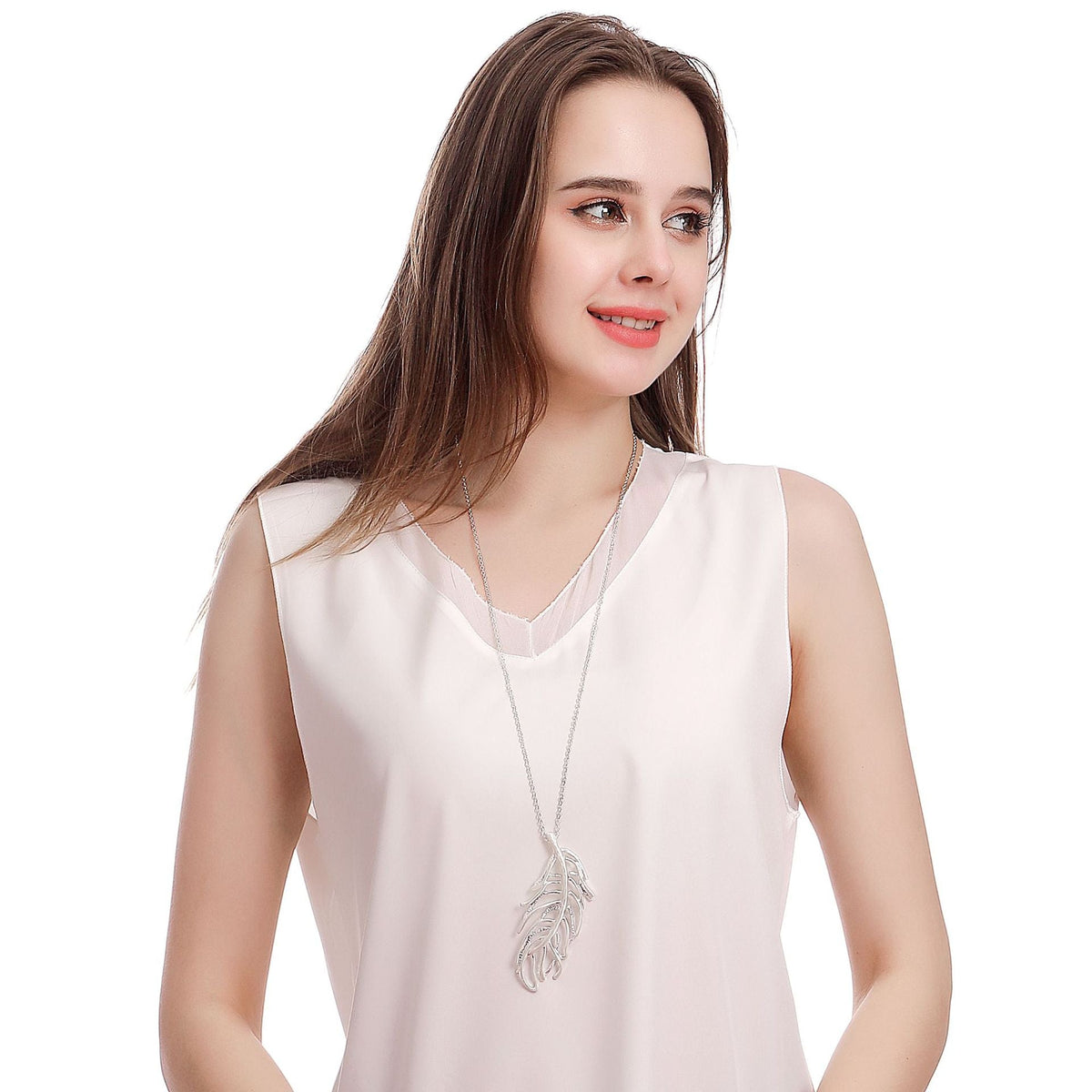 Hollow Leaf Alloy Necklace N4119