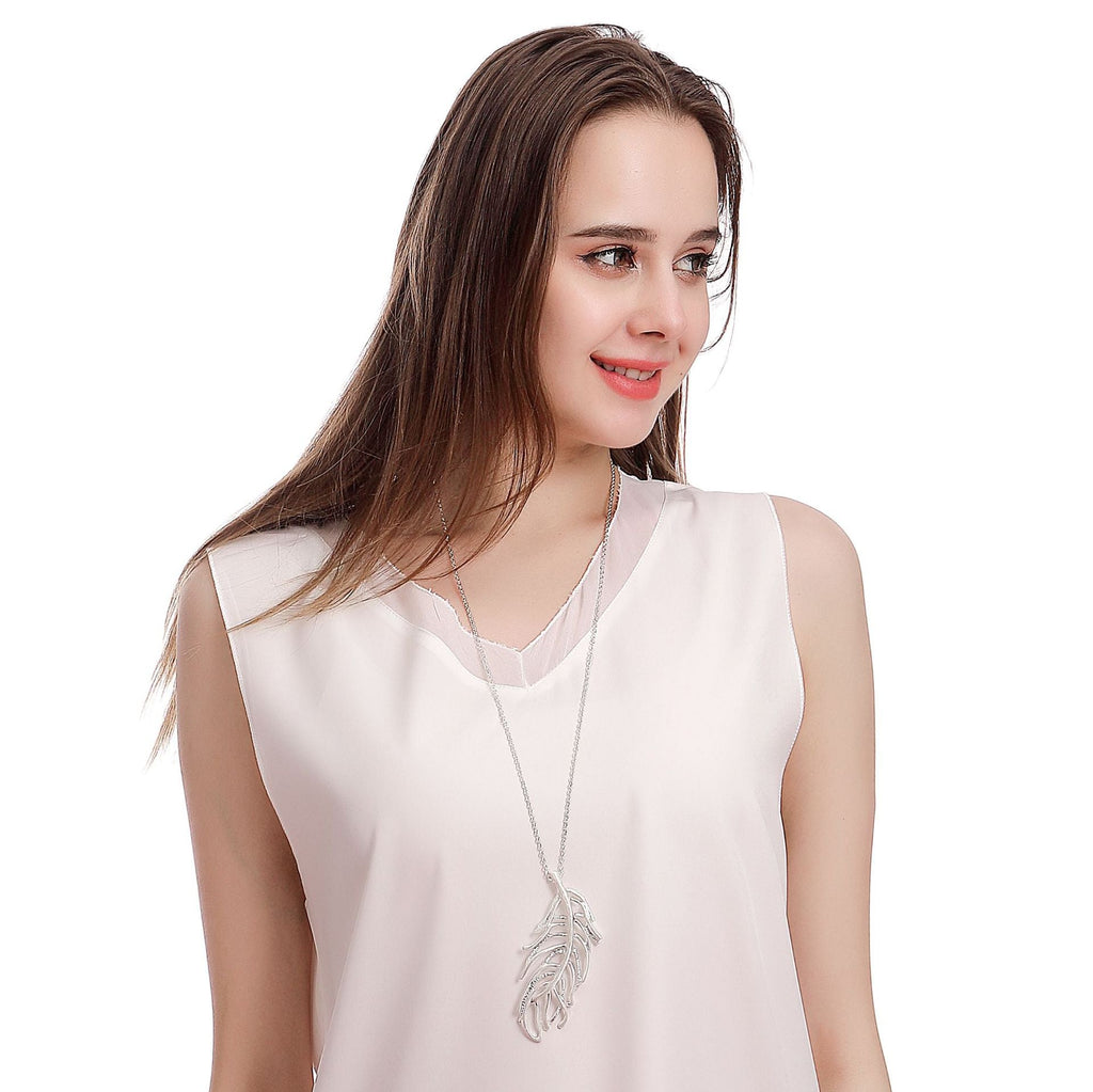Hollow Leaf Alloy Necklace N4119