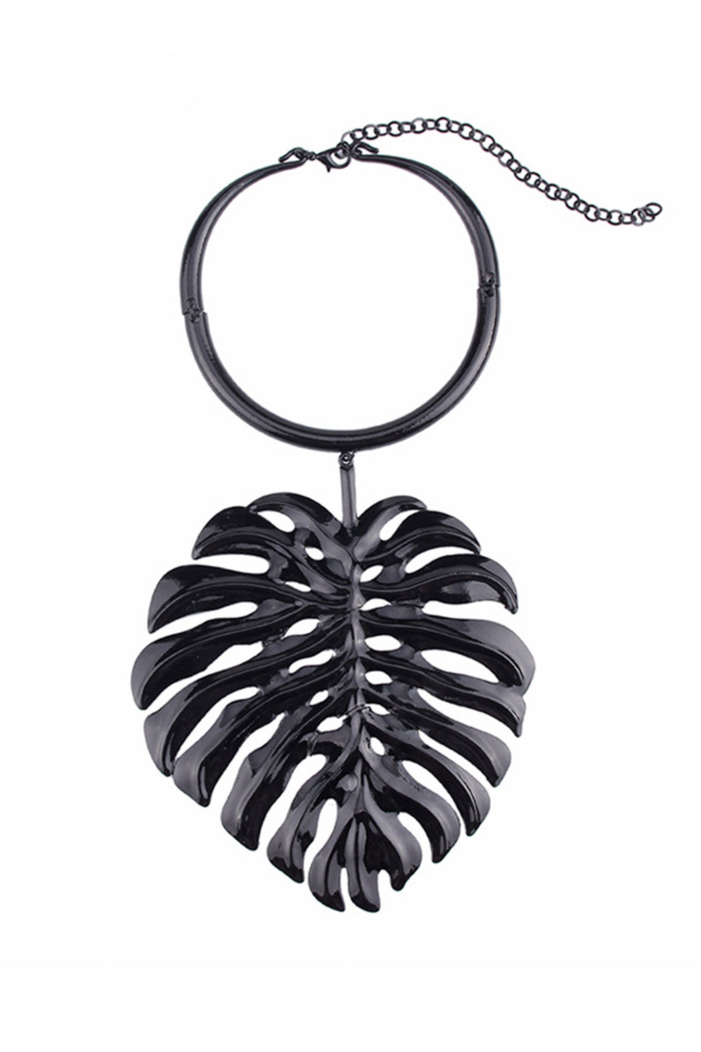 Leaf Alloy Choker Necklace N4132