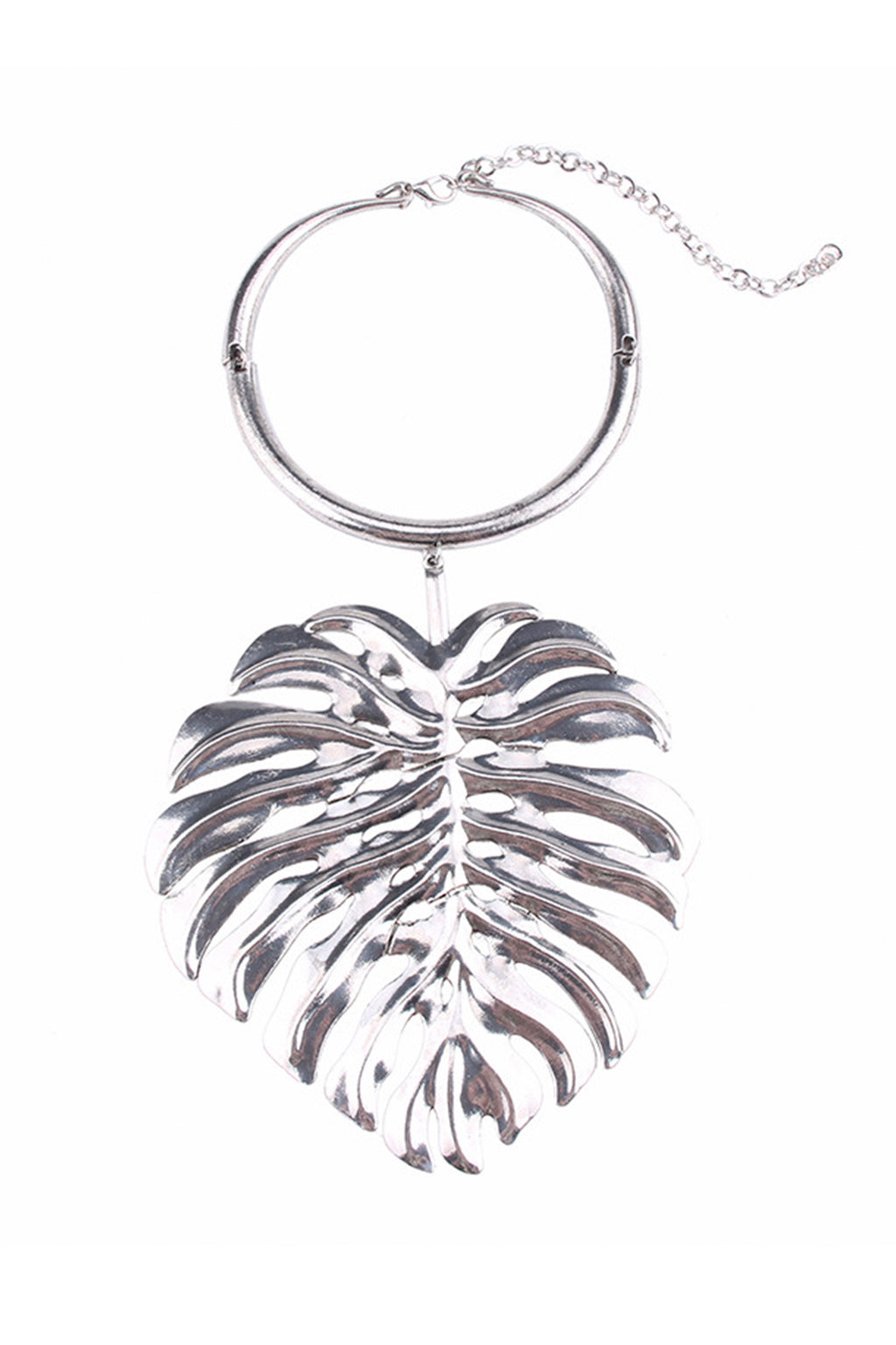 Leaf Alloy Choker Necklace N4132