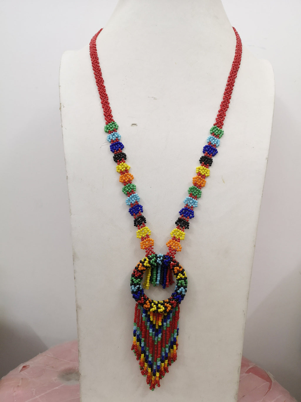 Seed Bead Tassel Necklace N4144