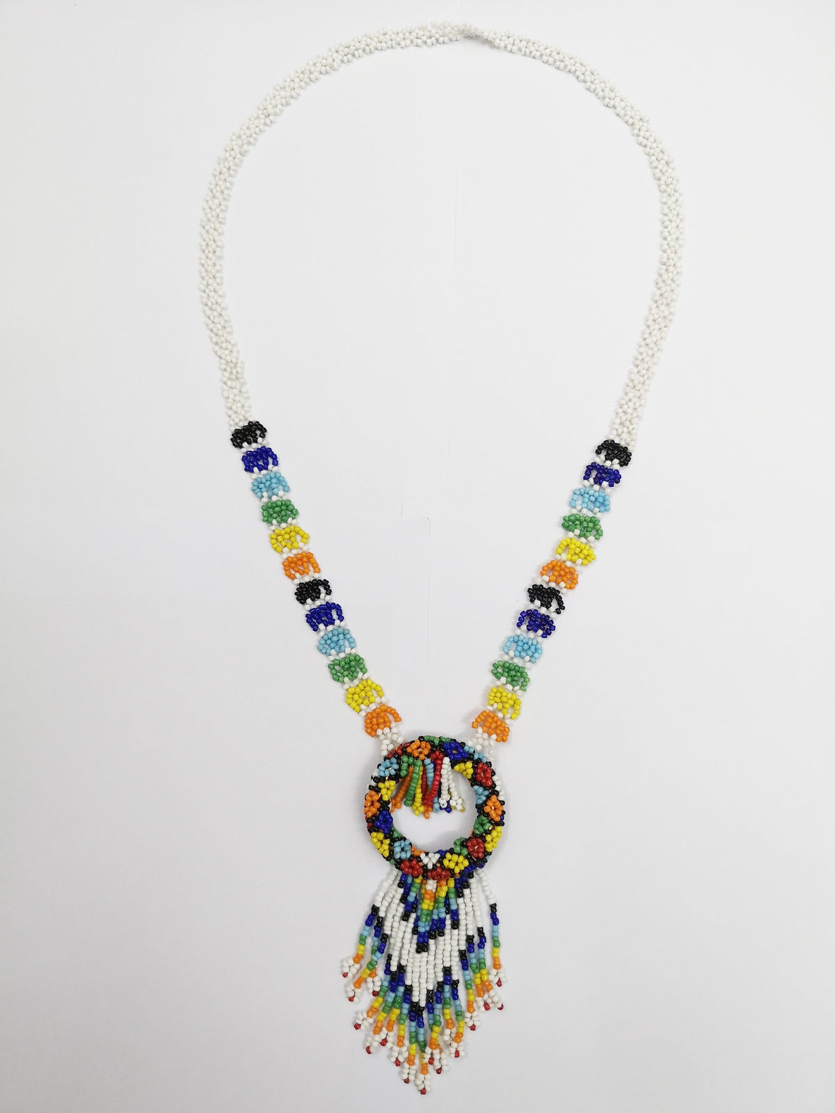 Seed Bead Tassel Necklace N4144