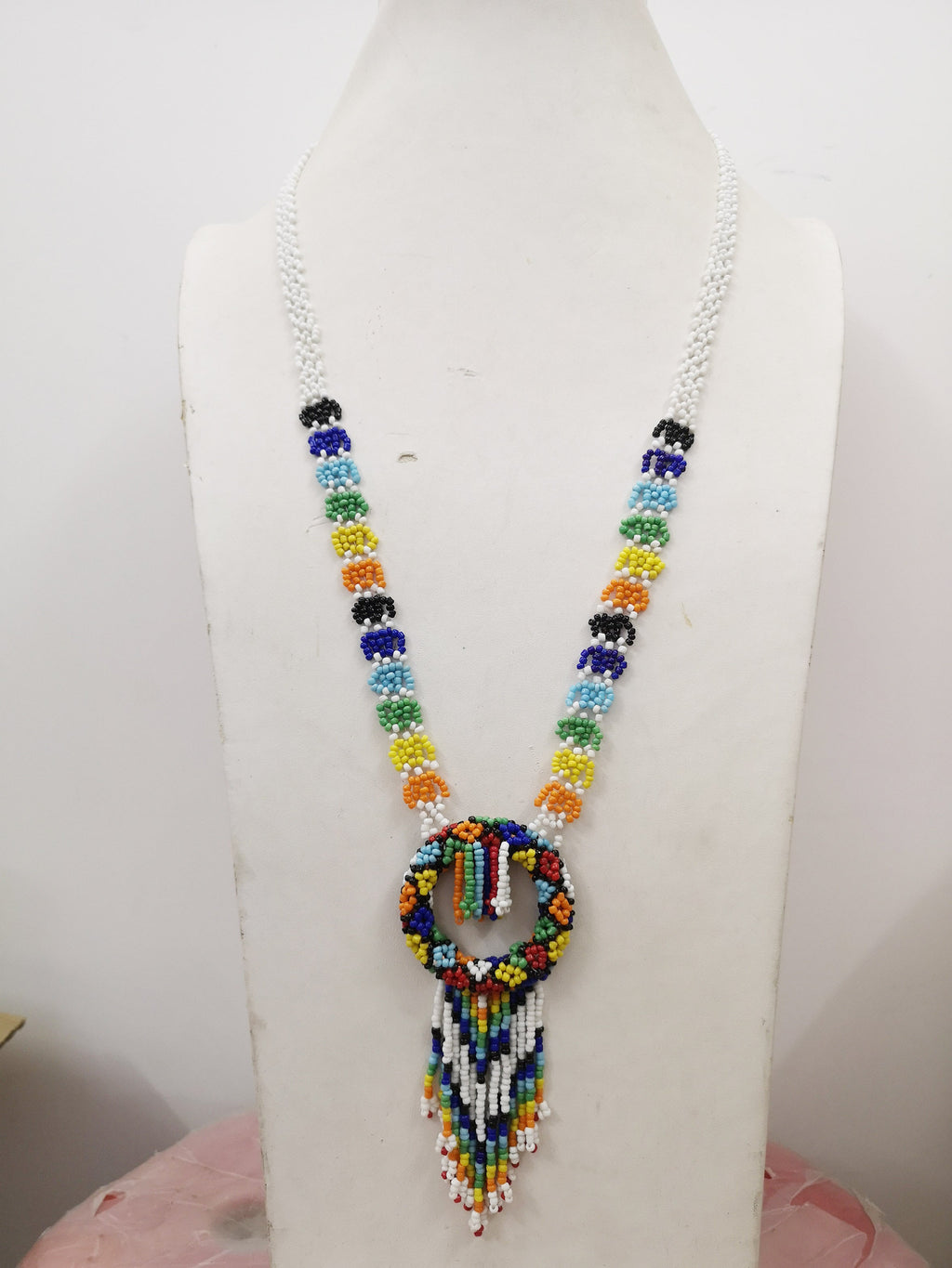 Seed Bead Tassel Necklace N4144