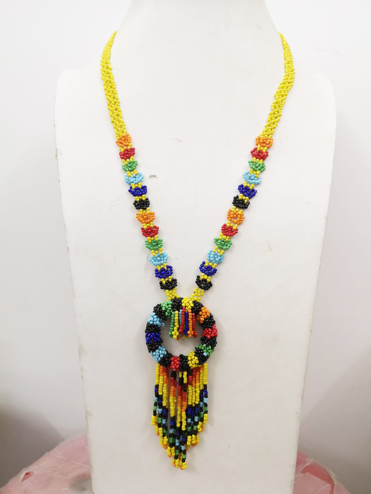 Seed Bead Tassel Necklace N4144