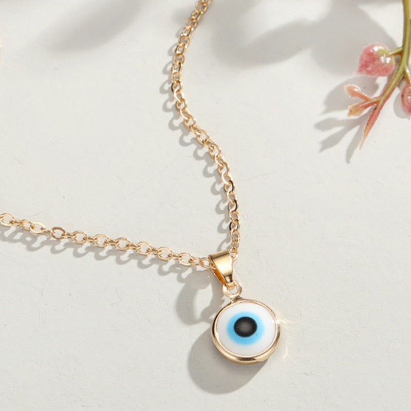 Evil Eye Alloy Chain Necklace N4183