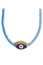 Evil Eye Crystal Seed Bead Necklace N4214