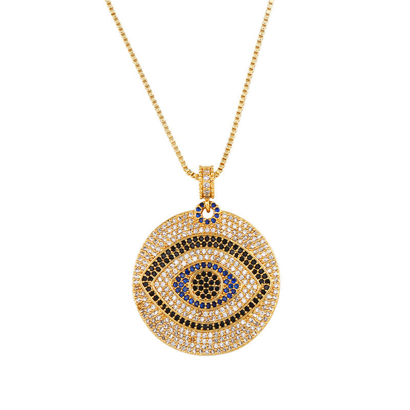 Evil Eye Zircon Chain Necklace N4222