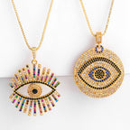 Evil Eye Zircon Chain Necklace N4222