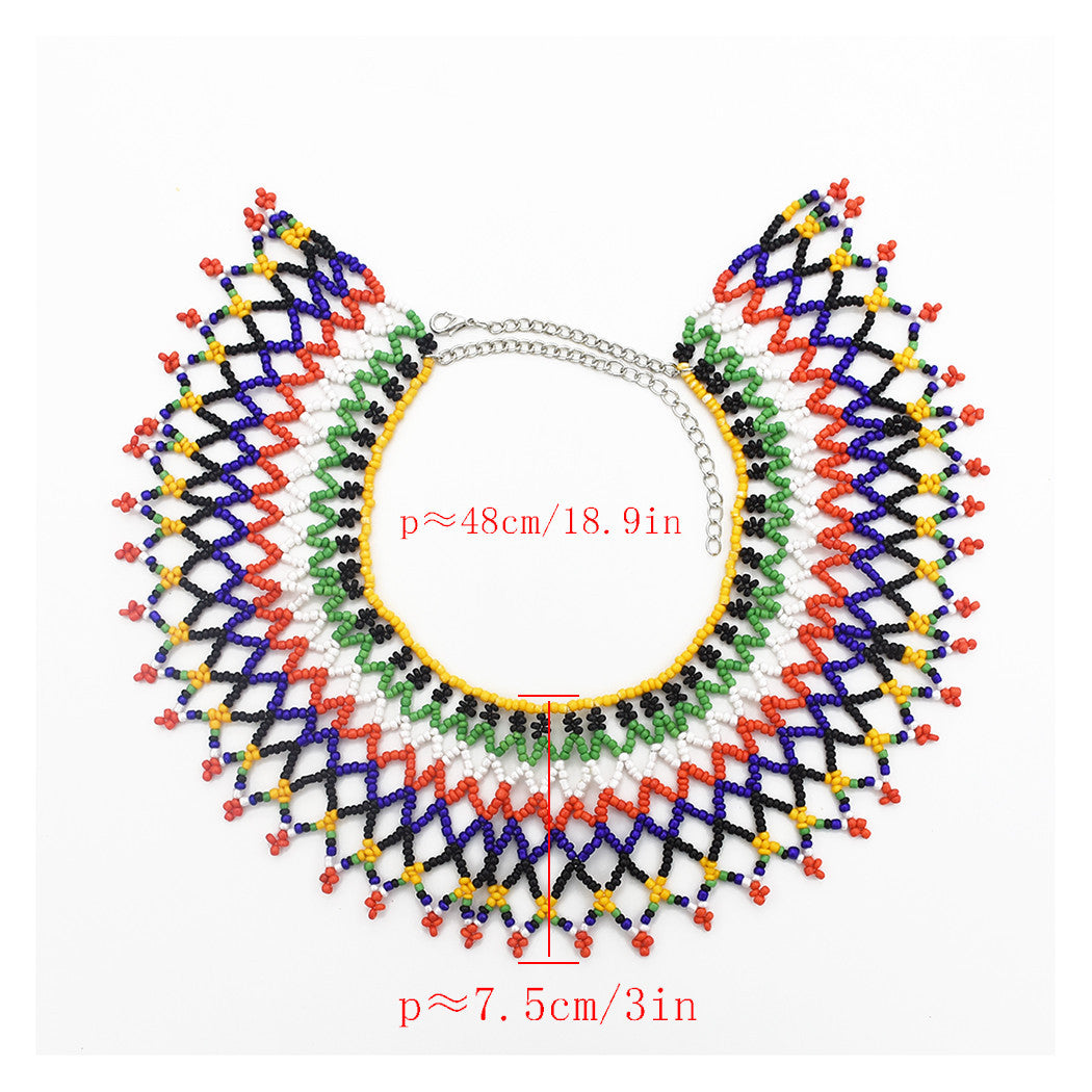 Seed Bead Braided Necklace N4231