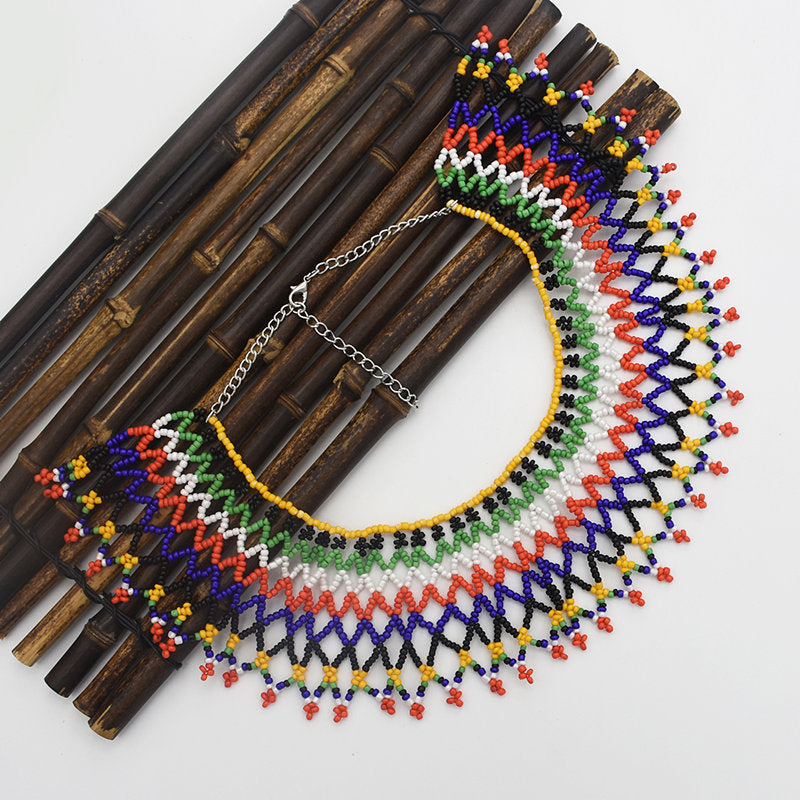 Seed Bead Braided Necklace N4231