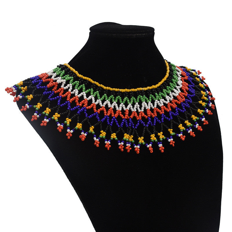 Seed Bead Braided Necklace N4231