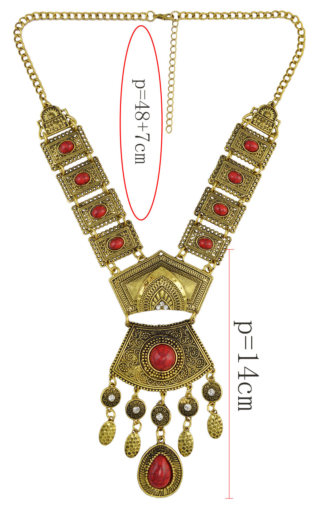 Bohemia Alloy Tassel Necklace N4271