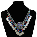 Coins Bead Tassel Necklace N4273