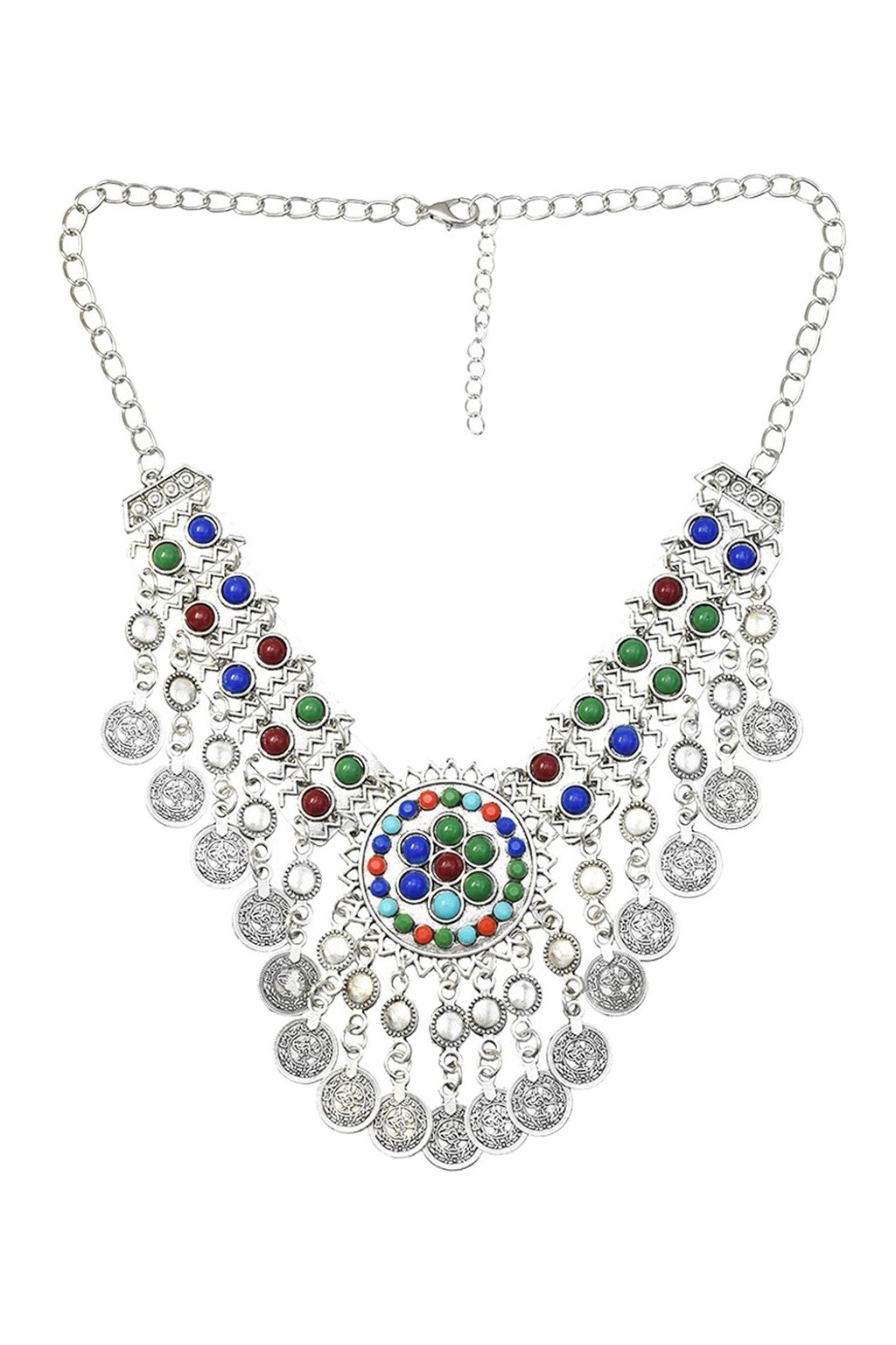 Coins Bead Tassel Necklace N4274