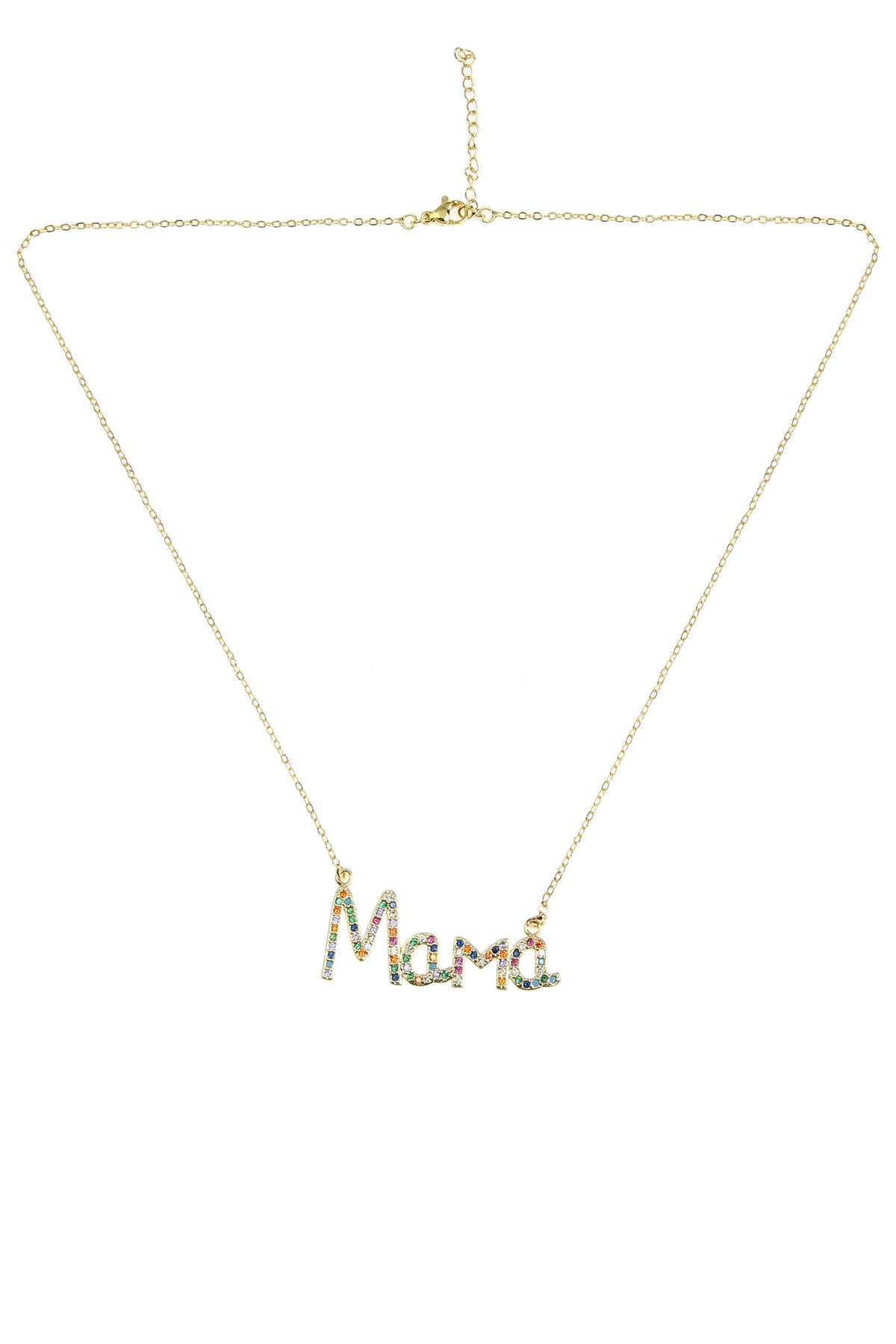Mama Zircon Chain Necklace N4302