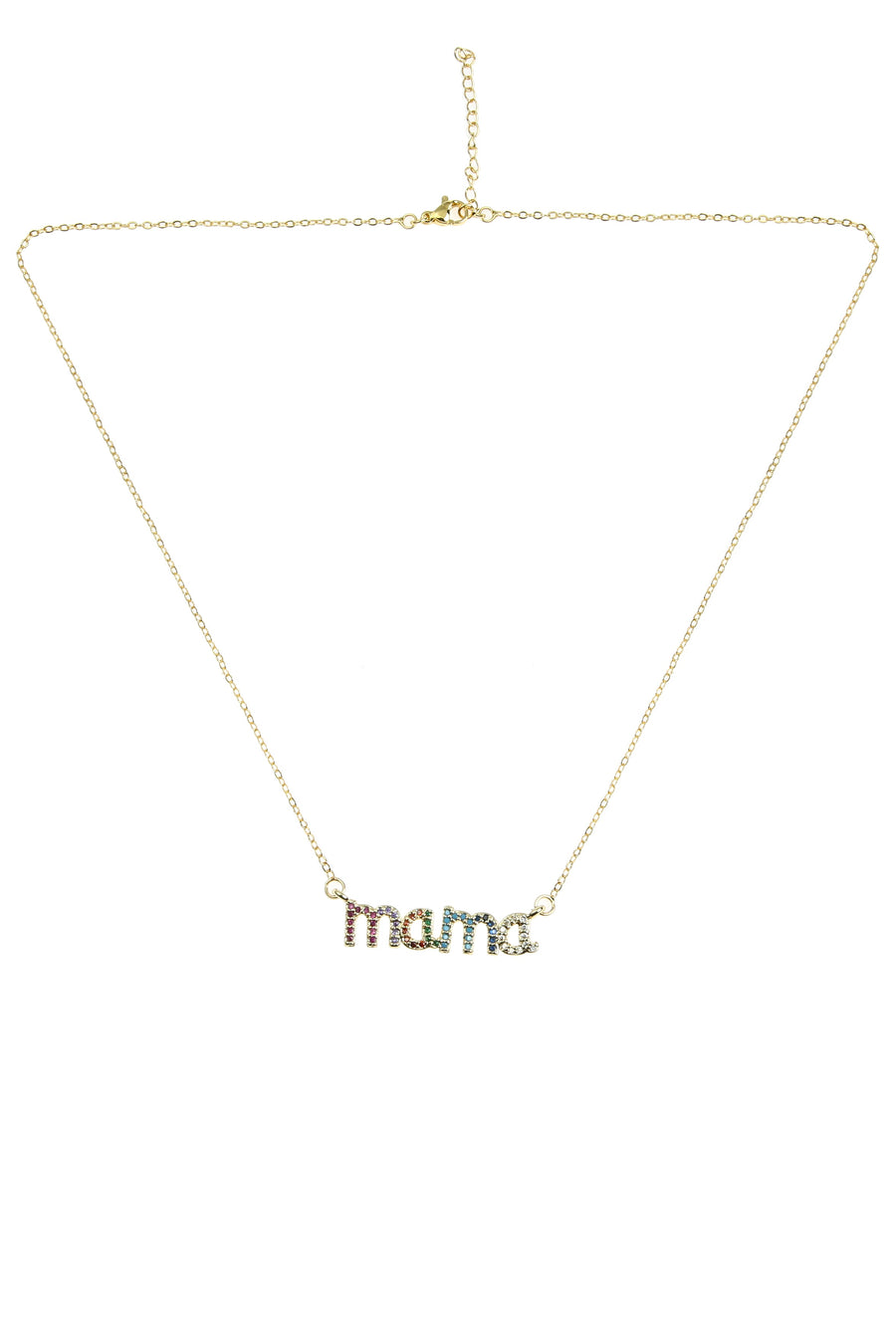 Mama Zircon Chain Necklace N4305