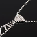 Tie Rhinestone Necklace N4340