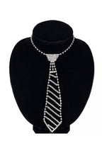 Tie Rhinestone Necklace N4340