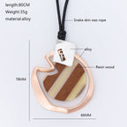 Heart Wooden Pendant Leather Necklace N4358