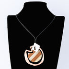Heart Wooden Pendant Leather Necklace N4358
