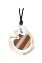 Heart Wooden Pendant Leather Necklace N4358