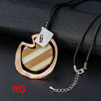 Heart Wooden Pendant Leather Necklace N4358